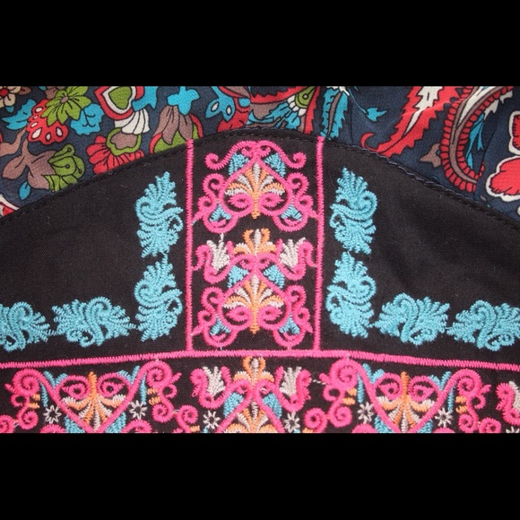 NWT Flying Tomato Boho Paisley VNeck Tunic Dress S - Picture 9 of 16